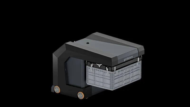 Gridstore robot with box